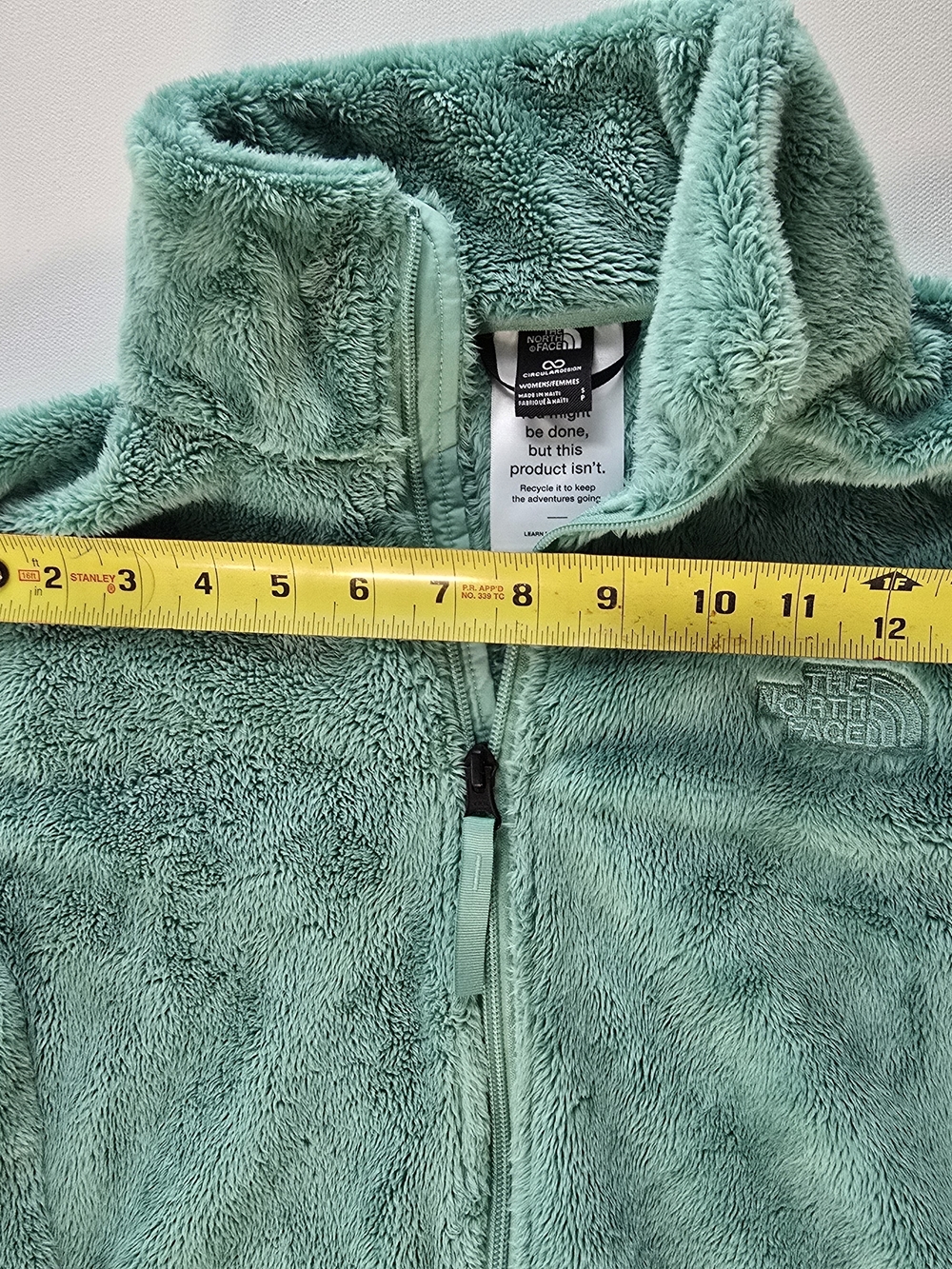 The North Face Cozy Fleece Jacket in Seafoam Green Sz S - Picture 3 of 6